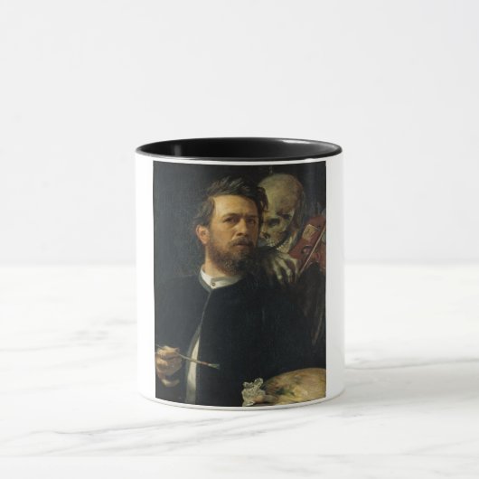 Mug Autoportrait avec la mort comme un violon (par Böc (Centre)
