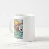 Mug Autoportrait avec le chapeau de paille par Vincent (Devant gauche)