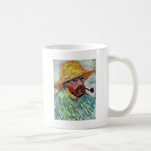 Mug Autoportrait avec le chapeau de paille par Vincent (Droite)
