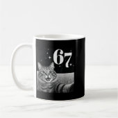 Mug Autoportrait de chat avec 67 mème graphiques de ch (Gauche)