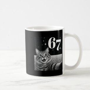Mug Autoportrait de chat avec 67 mème graphiques de ch