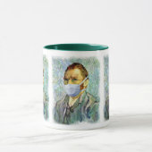 Mug Autoportrait de Vincent Van Gogh avec un masque de (Centre)