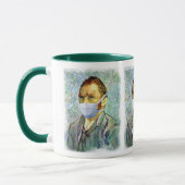 Mug Autoportrait de Vincent Van Gogh avec un masque de (Gauche)