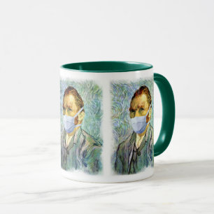 Mug Autoportrait de Vincent Van Gogh avec un masque de