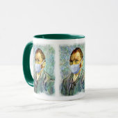 Mug Autoportrait de Vincent Van Gogh avec un masque de (Devant gauche)