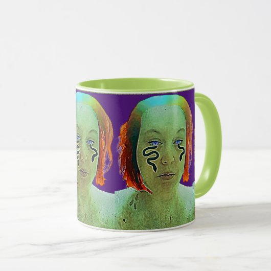 Mug Autoportrait d'une femme serpent (Devant droit)