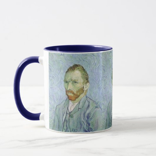 Mug Autoportrait en bleu par Vincent van Gogh (Gauche)