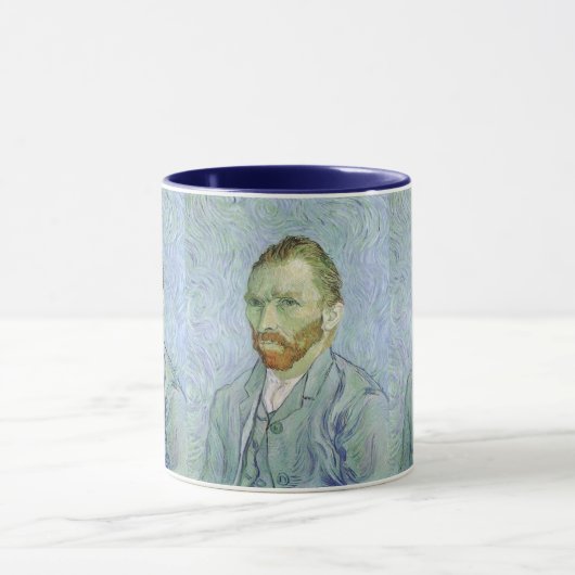 Mug Autoportrait en bleu par Vincent van Gogh (Centre)