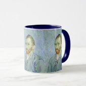 Mug Autoportrait en bleu par Vincent van Gogh (Devant droit)