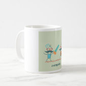 Mug Autopsist Médicale Humour with Mustache Characters (Devant gauche)