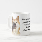 Mug Autorisation de Shiba (Devant gauche)