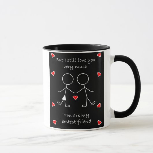 Mug Autour de la courbure Valentine (Droite)
