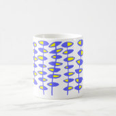 Mug Autre feuille Abstrait - bleu et jaune (Centre)