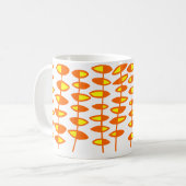 Mug Autre feuille Abstrait - orange et jaune (Devant gauche)