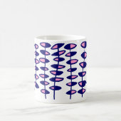 Mug Autre feuille Abstrait - rose et bleu foncé (Centre)