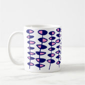Mug Autre feuille Abstrait - rose et bleu foncé (Gauche)
