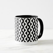 Mug Autre ZigZags - noir et blanc (Devant droit)