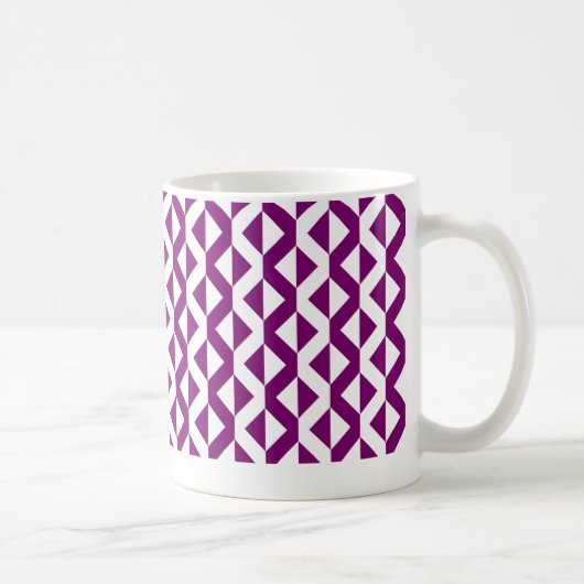 Mug Autre ZigZags - Plum et blanc (Droite)
