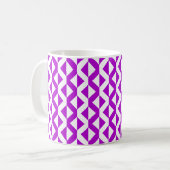 Mug Autre ZigZags - violet et blanc (Devant gauche)