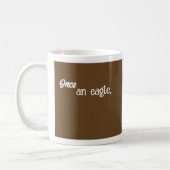 Mug Autrefois aigle, toujours aigle. Brun et blanc (Gauche)