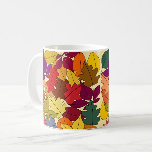 Mug Autres feuilles d'automne (Devant gauche)