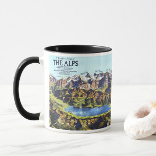Mug " Autriche : 1985 Innsbruck - Carte des ALP...
