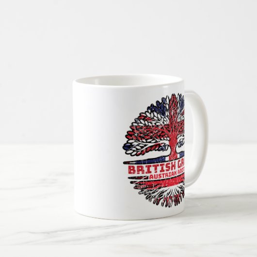 Mug Autriche Autriche Royaume-Uni Royaume-Uni British (Devant droit)