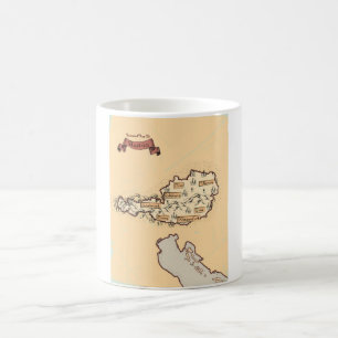 Mug Autriche Carte Vintage illustrée