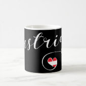Mug Autriche Coeur Mug, Drapeau Autrien (Centre)