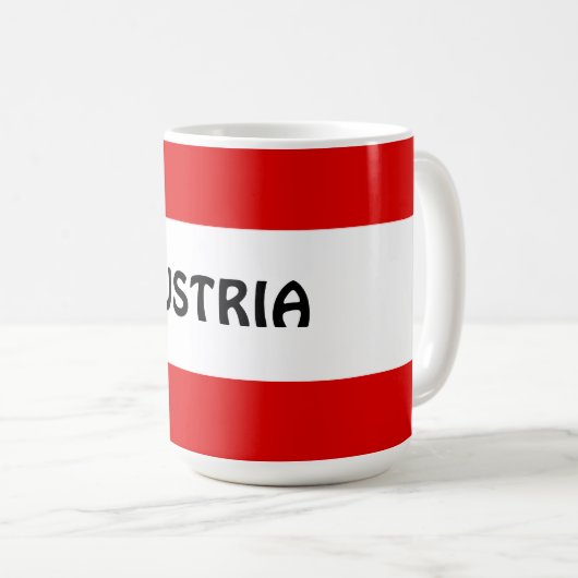 Mug Autriche, drapeau (Devant droit)