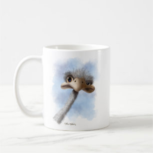 Mug Autruche caricaturée drôle