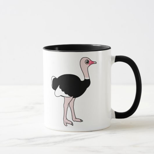 Mug Autruche de bande dessinée (Droite)