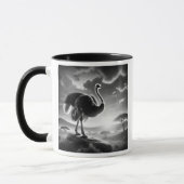 Mug Autruche sur un rocher en savane. (Gauche)