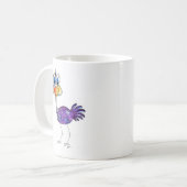 Mug Autruche Violette Joyeuse Fantaisiste (Devant gauche)