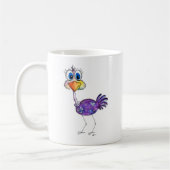 Mug Autruche Violette Joyeuse Fantaisiste (Gauche)