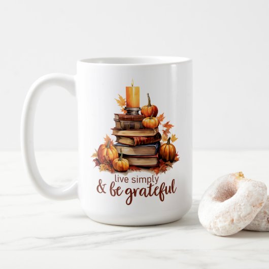Mug Autumn Books, Candlelight & Comfort (Avec donut)