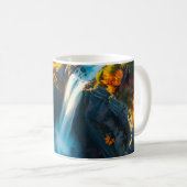 Mug Autumn Canyon Waterfall – Vibrant Fall Forest Land (Devant droit)