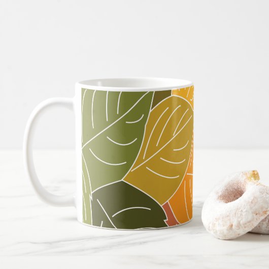 Mug Autumn Fall Leaves (Avec donut)