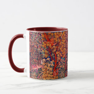 Mug AUTUMN FOREST ANIMALS Haricots, faisan, Floral rou