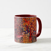 Mug AUTUMN FOREST ANIMALS Haricots, faisan, Floral rou (Devant droit)