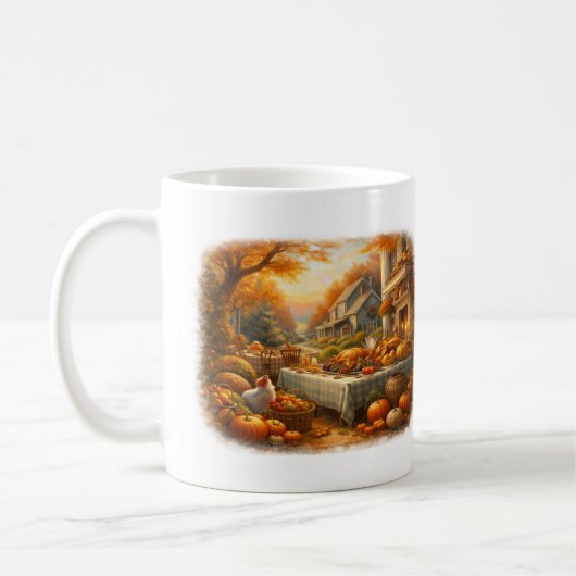 Mug Autumn Harvest Gathering Farmhouse Thanksgiving (Gauche)