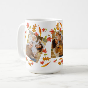 Mug Autumn Leaves 3 Family Photo Thanksgiving