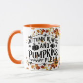 Mug Autumn leaves and pumkins please (Gauche)