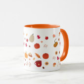 Mug Autumn leaves and pumpkins illustration pattern (Devant droit)