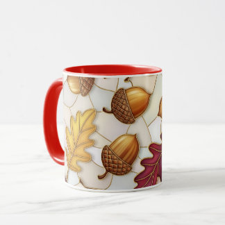 Mug Autumn Maple Leaf Acorn
