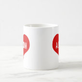 Mug AUTUMN Red Love Heart (Centre)