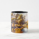 Mug Autumn River Scenery Peinture cadeau (Centre)