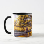 Mug Autumn River Scenery Peinture cadeau (Gauche)