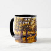 Mug Autumn River Scenery Peinture cadeau (Devant gauche)