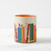 Mug Autumn season cozy book stack  Taza (Centre)